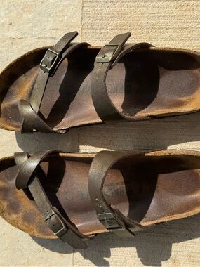 Birkenstock Bronze Leather Mayari Sandals